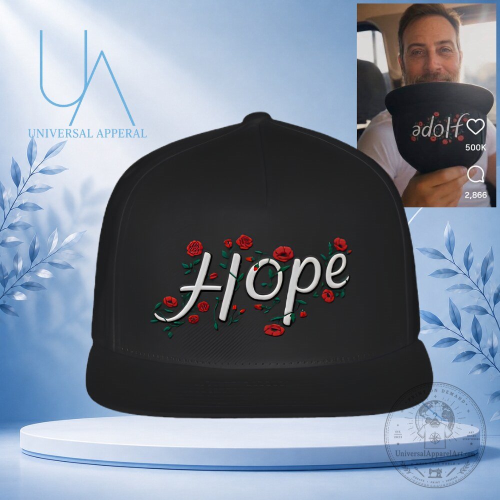 Hope Script Floral Snapback Hat 2026 444