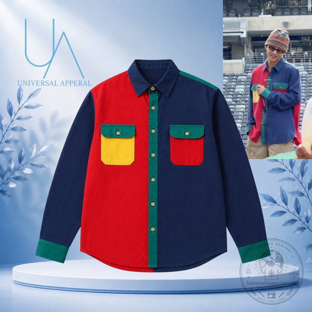 "Top 5 Exclusive 2026 Fashion Collabs: Pokémon, BTS, Mbappe & More" 4 BTS Taehyung V Multicoloured Linen Two Pocket Shirt