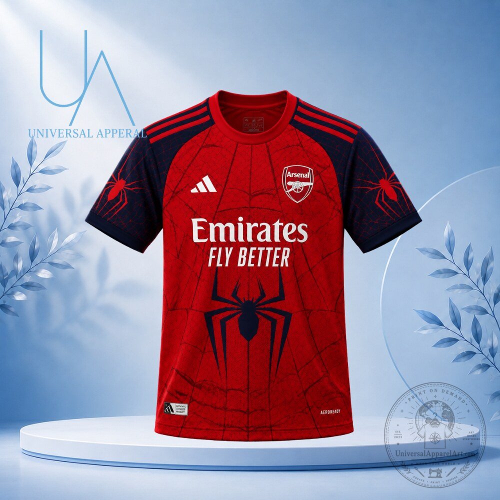 Arsenal x Spiderman Brand New Day Red Version Jersey Shirt 3 Arsenal x Spiderman Brand New Day Red Version Jersey Shirt