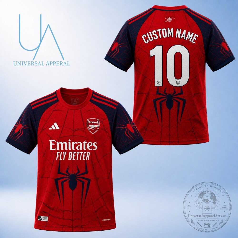 Arsenal x Spiderman Brand New Day Red Version Jersey Shirt 4 Arsenal x Spiderman Brand New Day Red Version Jersey Shirt