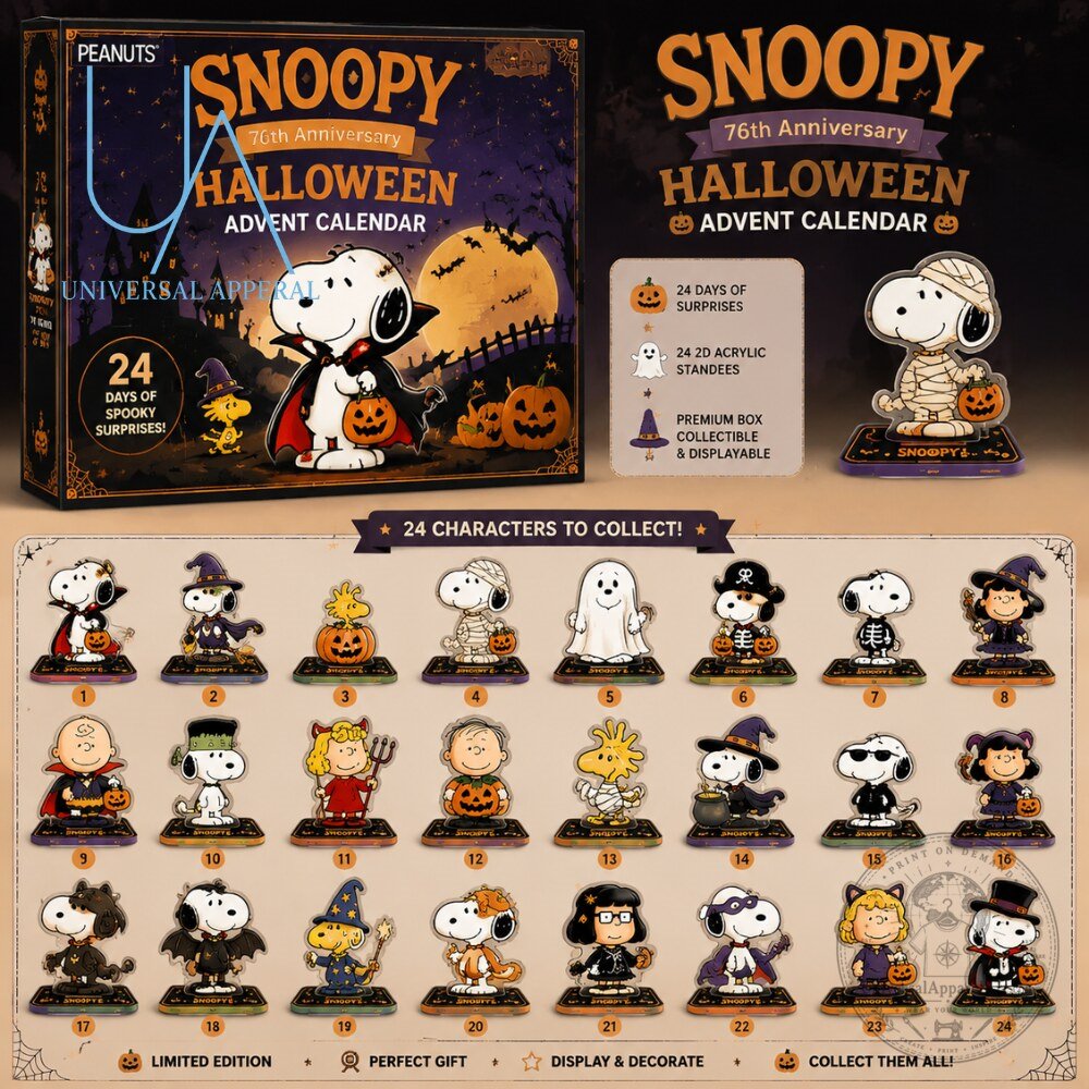 Peanuts Snoopy 76th Anniversary Halloween Advent Calendar 24 Acrylic Characters Countdown Set 4 Peanuts Snoopy 76th Anniversary Halloween Advent Calendar 24 Acrylic Characters Countdown Set