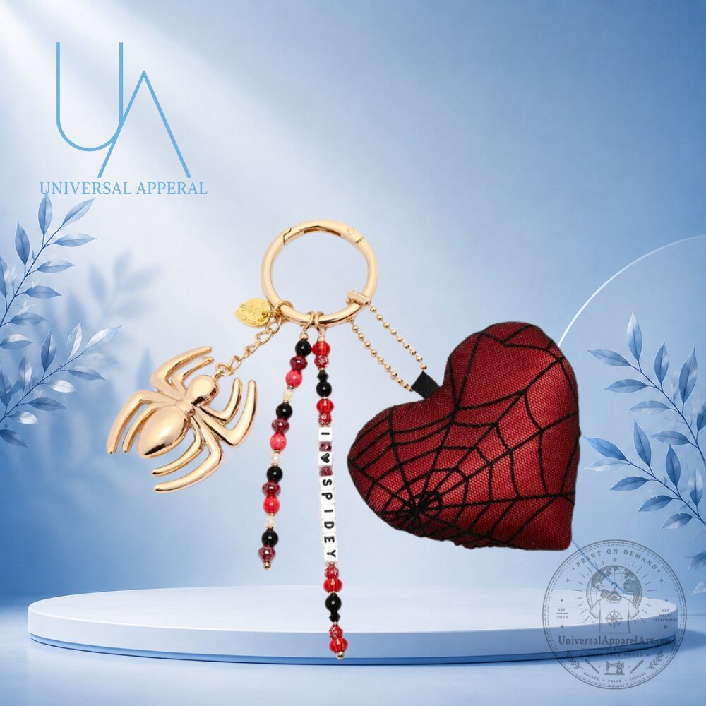 I Love Spidey Bag Charm Collectible Keychain