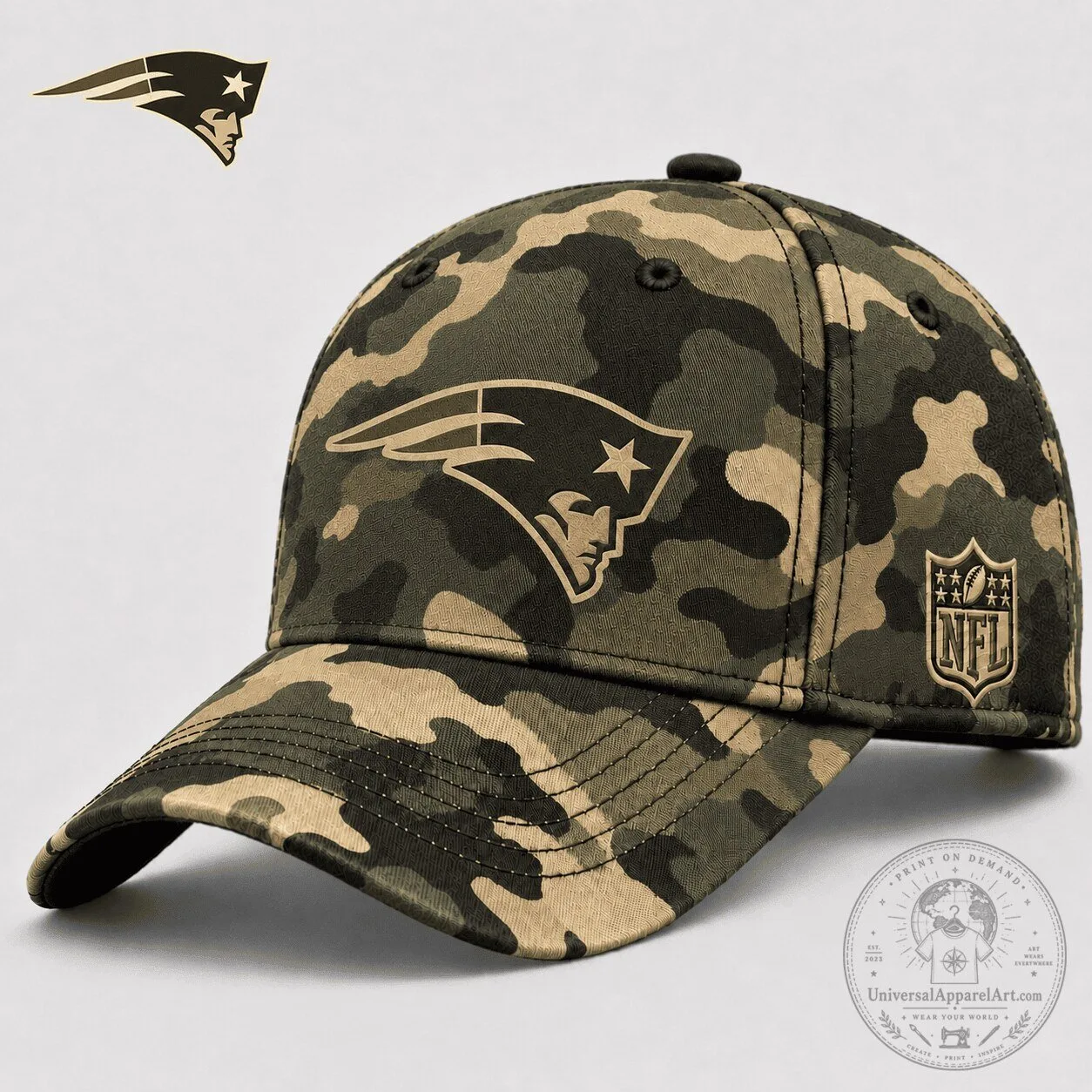 New England Patriots NFL Camouflage Adjustable Baseball Cap Hat