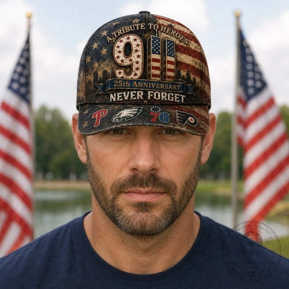 Patriotic American Flag 9/11 Never Forget 25th Anniversary Tribute Baseball Cap Hat 14 Patriotic American Flag 9/11 Never Forget 25th Anniversary Tribute Baseball Cap Hat