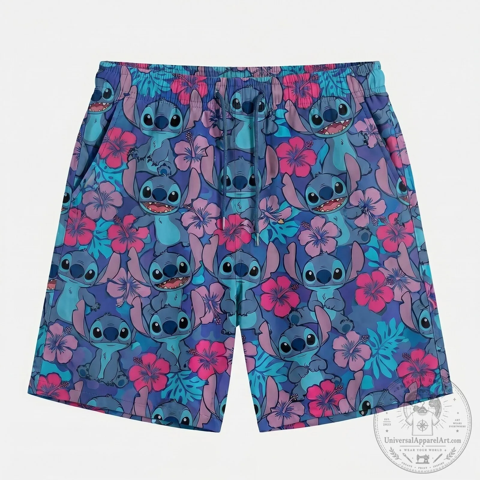 Lilo and Stitch Tropical Floral Pattern Blue Hawaiian Shirt 3 Lilo and Stitch Tropical Floral Pattern Blue Hawaiian Shirt