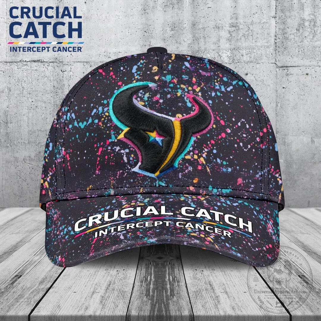 Houston Texans Crucial Catch Intercept Cancer NFL Football Team Cap Hat