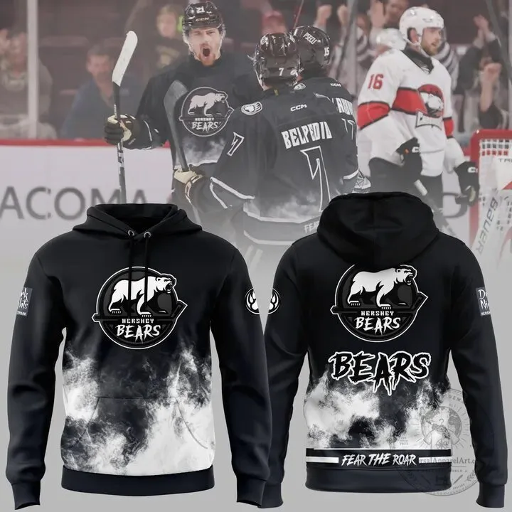 Hershey Bears Hockey Team Dark Night Limited Edition Fan Hoodie