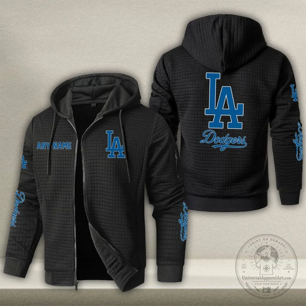 Los Angeles Dodgers Personalized Quilted Zip Hoodie Jacket
