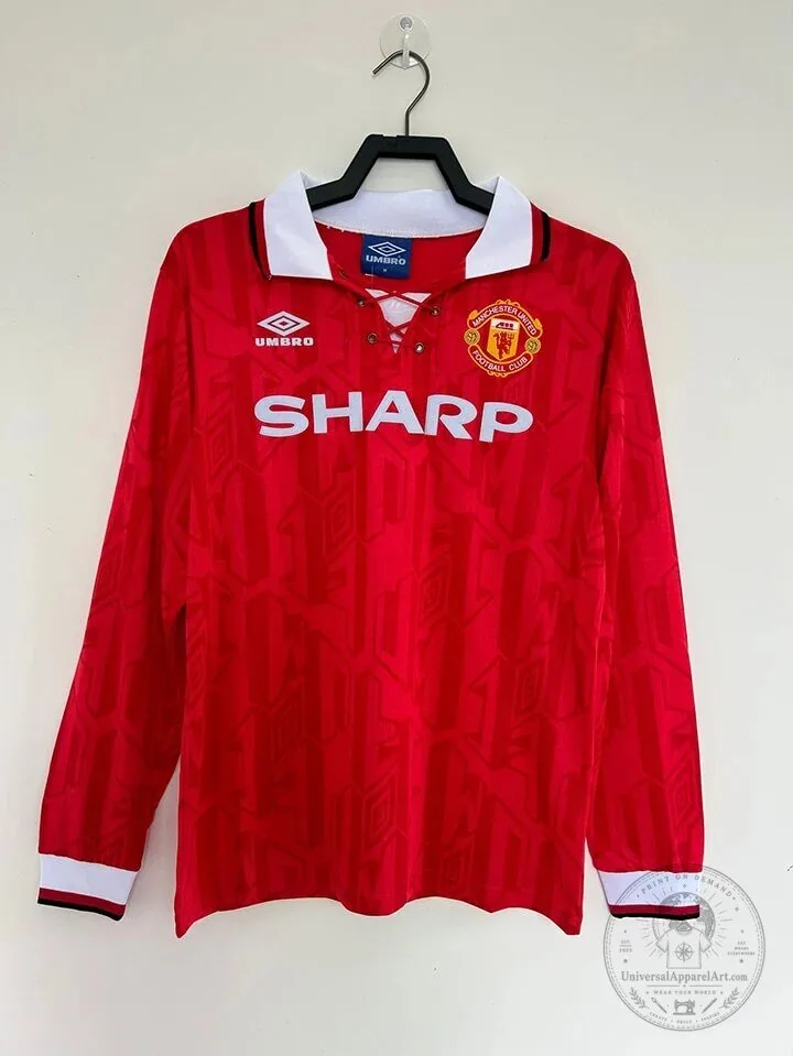Manchester United 1992-1994 Home Retro Long Sleeve Football Jersey