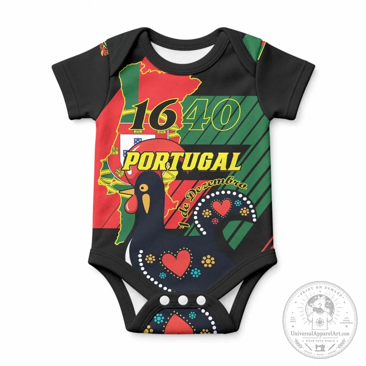 Portugal Independence Day 1640 December 1st Baby Bodysuit Romper