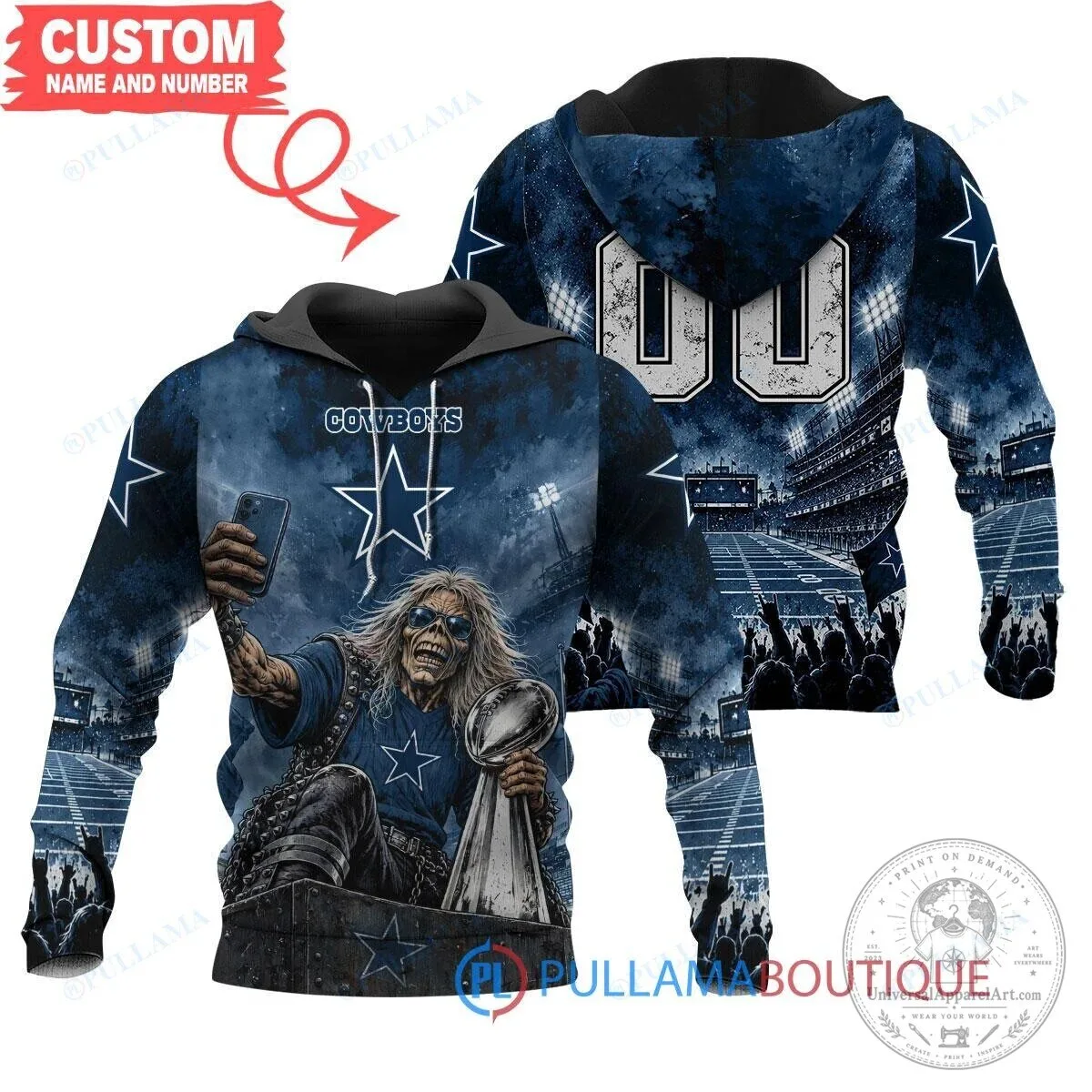 Dallas Cowboys Iron Maiden Eddie Super Bowl Champions Hoodie