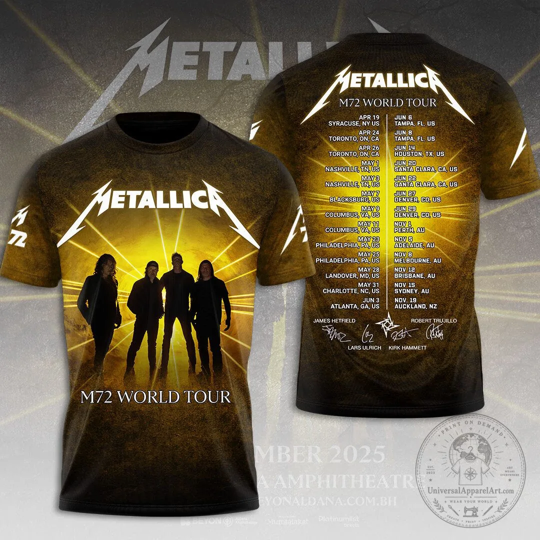 Metallica M72 World Tour Band Members T-Shirt