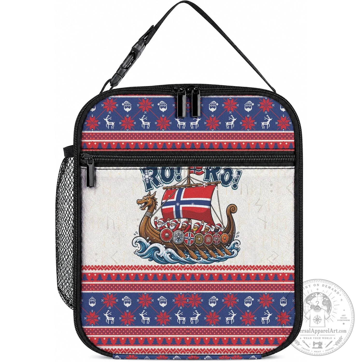 Norwegian Christmas Viking Ship Lunch Bag