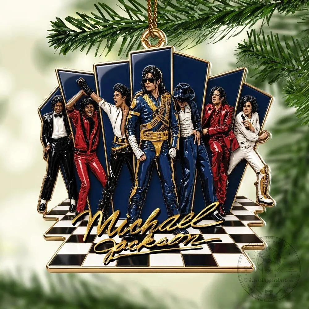 Michael Jackson King of Pop Christmas Tree Ornament Decoration 1 Michael Jackson King of Pop Christmas Tree Ornament Decoration