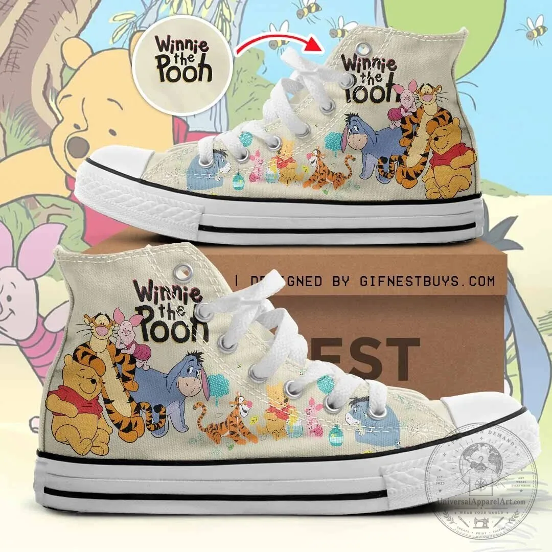 Winnie the Pooh and Friends High Top Canvas Shoes