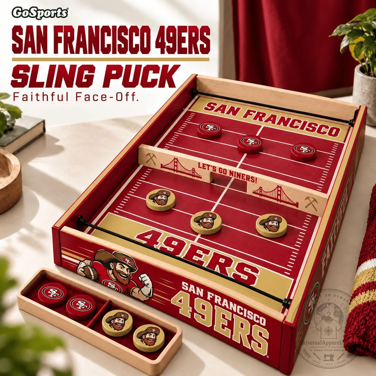 San Francisco 49ers Sling Puck Game Set for Football Fans 1 San Francisco 49ers Sling Puck Game Set for Football Fans