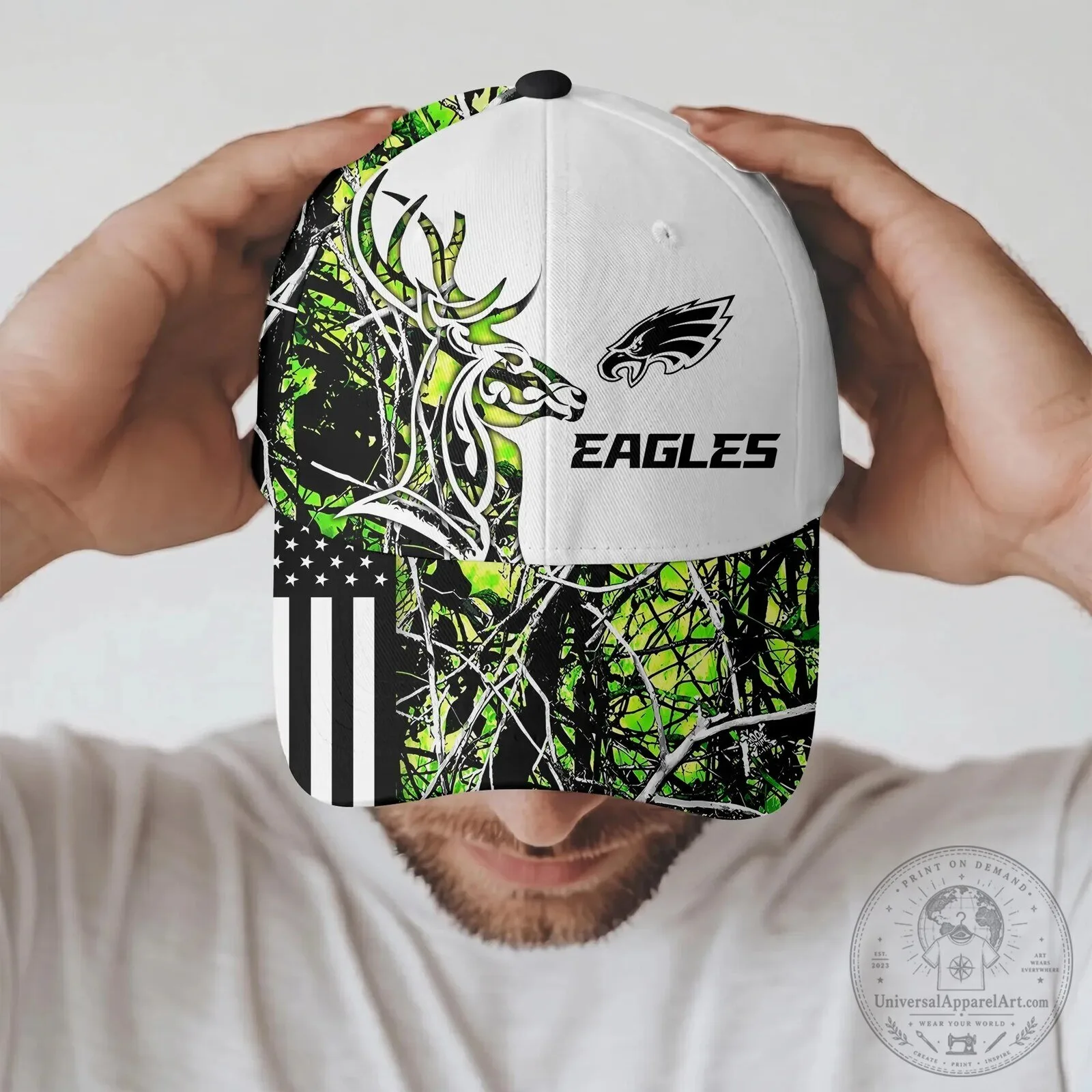 Philadelphia Eagles Deer Hunting Camouflage American Flag Baseball Cap Hat 7 Philadelphia Eagles Deer Hunting Camouflage American Flag Baseball Cap Hat