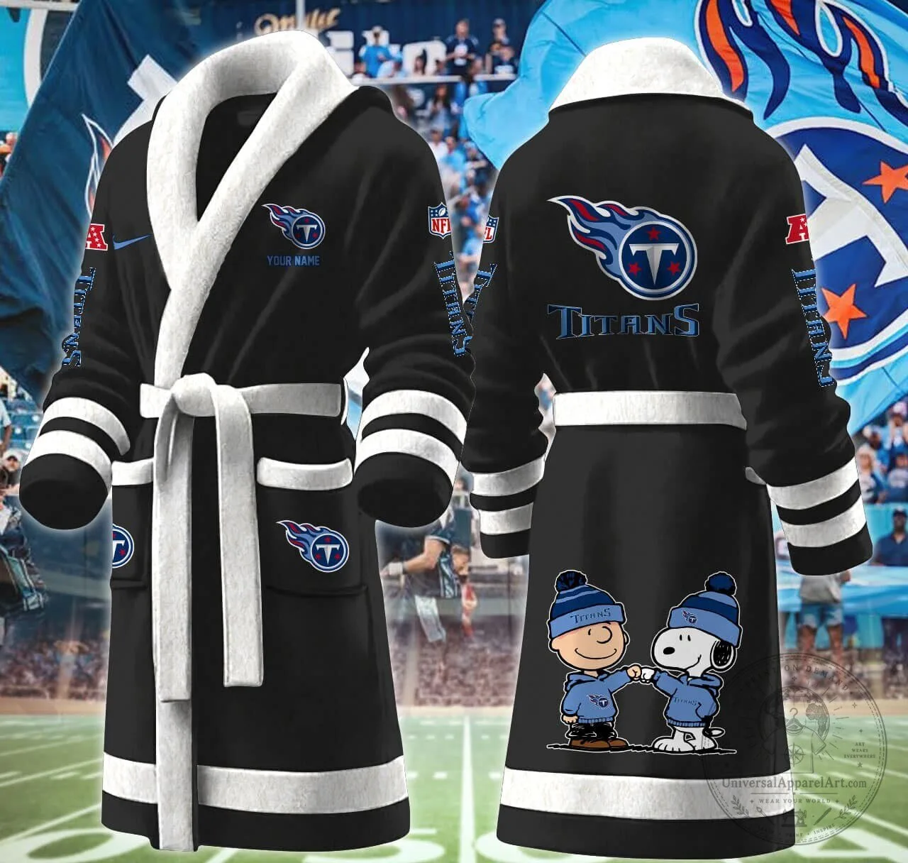 Tennessee Titans Snoopy Charlie Brown Personalized Fleece Bathrobe 11 Tennessee Titans Snoopy Charlie Brown Personalized Fleece Bathrobe
