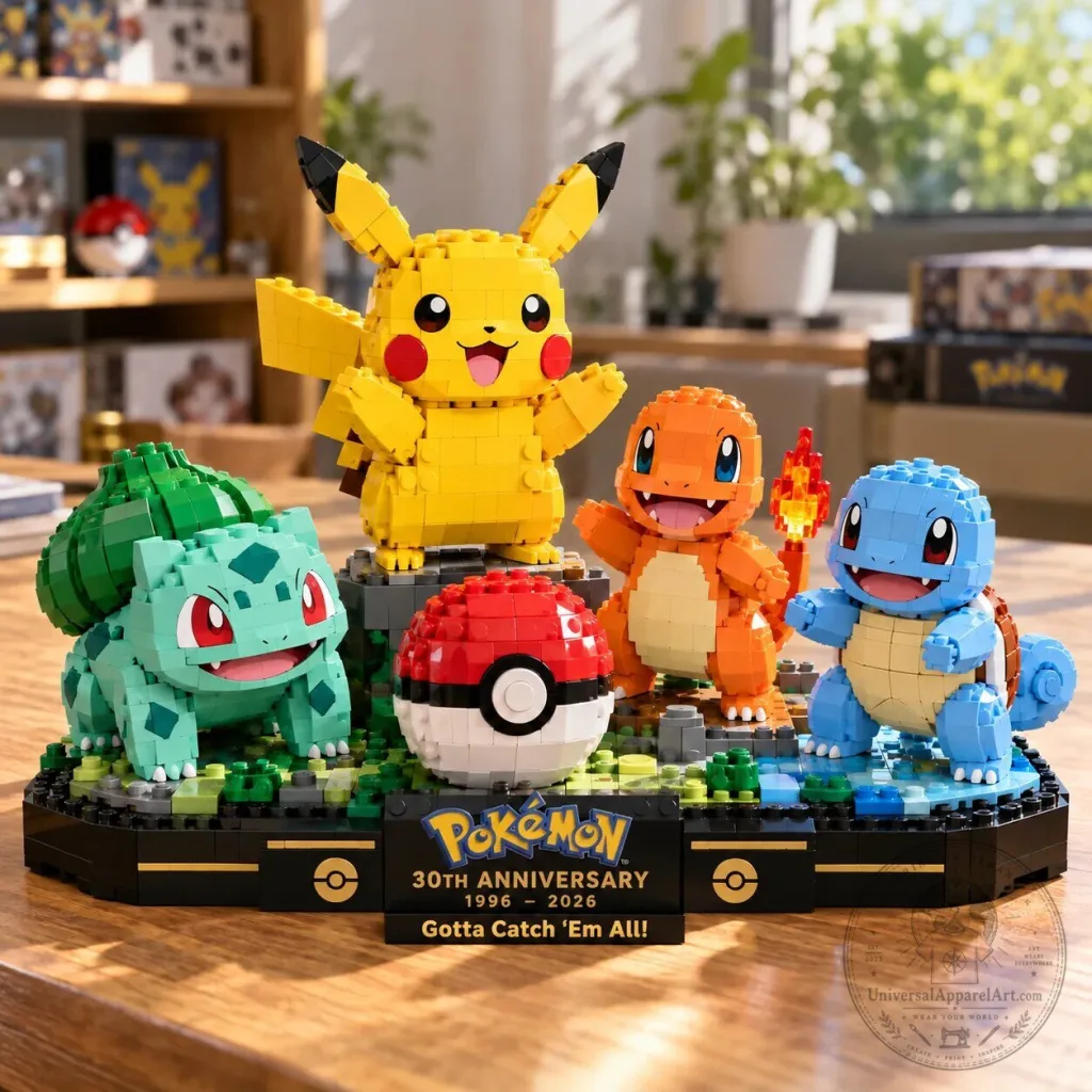 Pokemon 30th Anniversary Pikachu Charmander Squirtle Bulbasaur Building Block Set Pokemon 30th Anniversary Pikachu Charmander Squirtle Bulbasaur Building Block Set