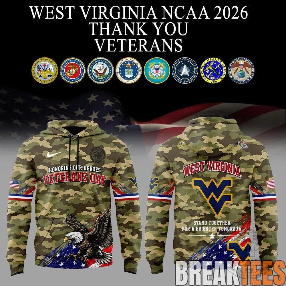 West Virginia Mountaineers Veterans Day Camouflage Hoodie