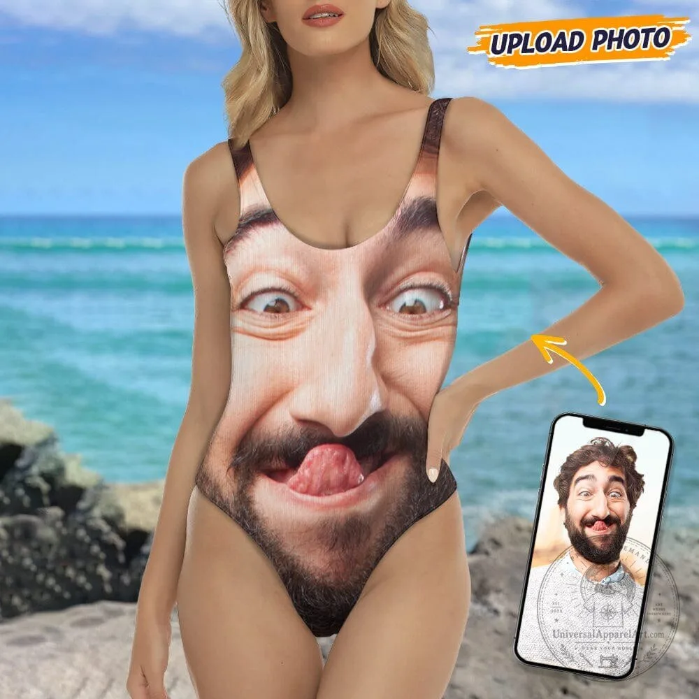 Personalized Custom Face Photo One-Piece Swimsuit for Women