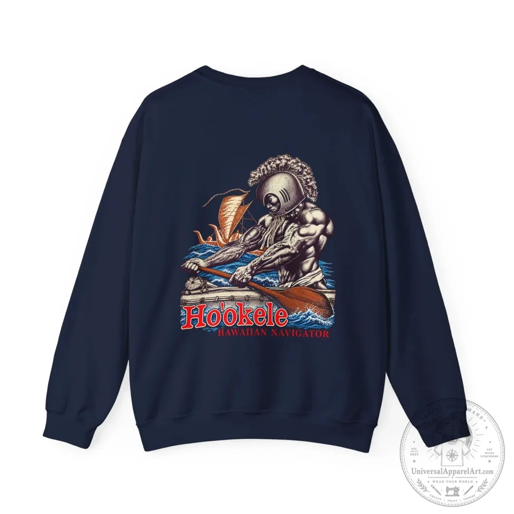 Hawaiian Strength Ho'okele Navigator Polynesian Crewneck Sweatshirt Hawaiian Strength Ho'okele Navigator Polynesian Crewneck Sweatshirt